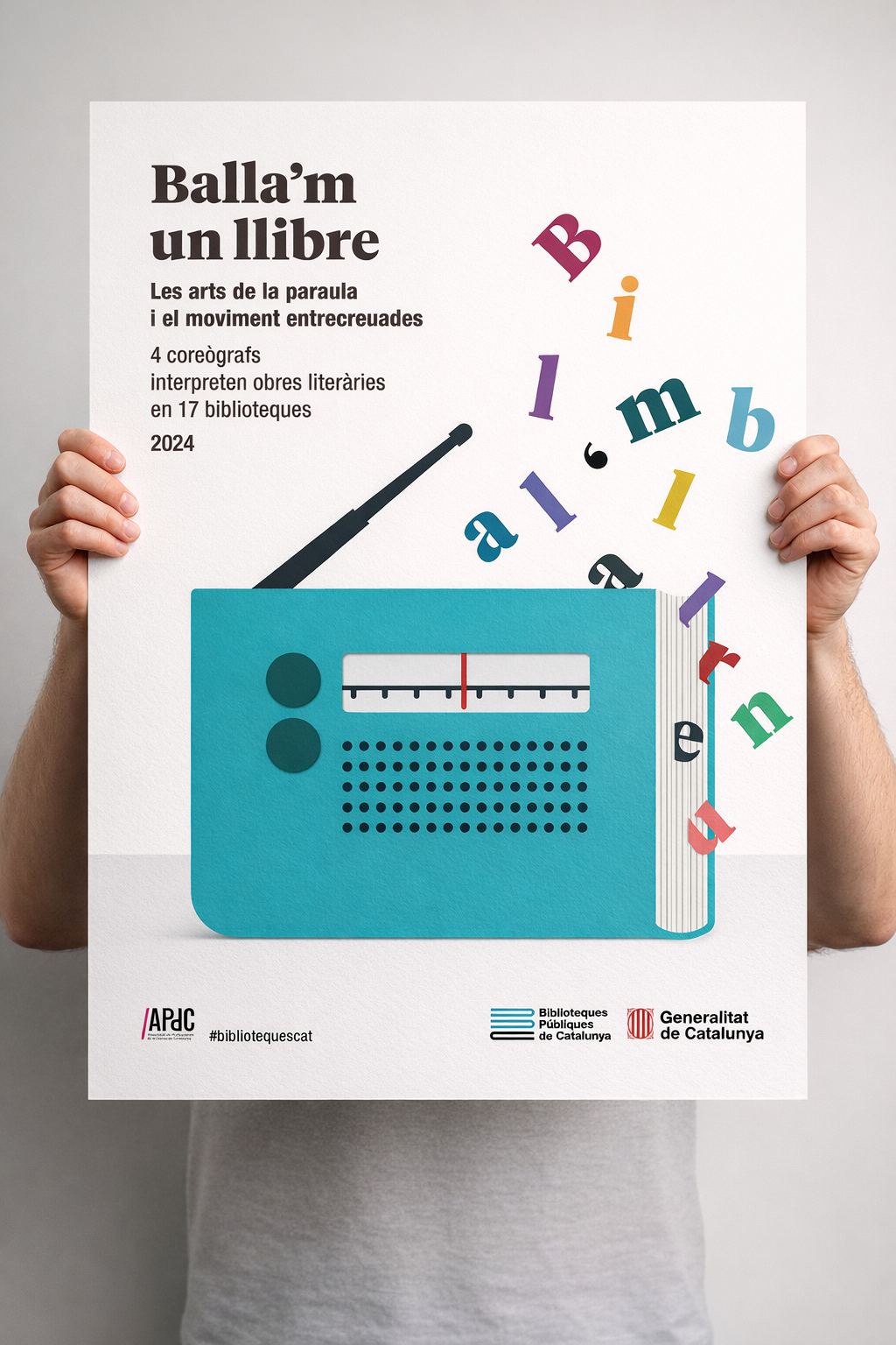 Poster Balla'm un llibre