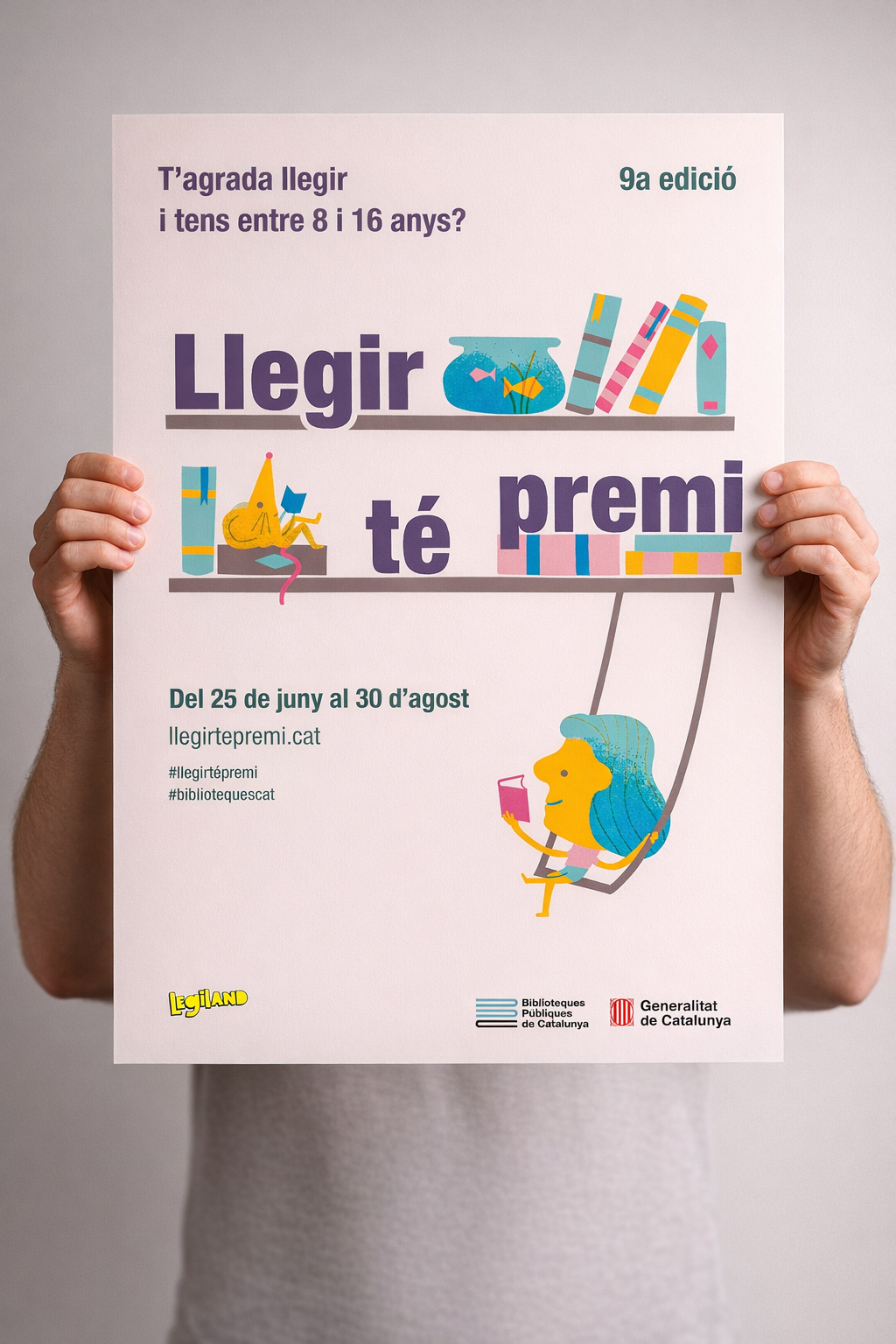 Poster Balla'm un llibre